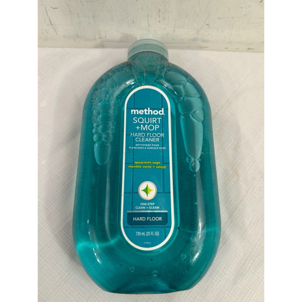 Method Squirt + Mop Hard Floor Cleaner 25oz Spearmint Sage Green Liquid Unisex